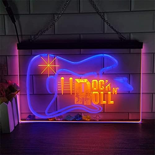 Sinal de néon de guitarra DVTel, sinal de néon Modelagem de led luminous luminous luminous signboard painéis de acrílico Luz decorativa,