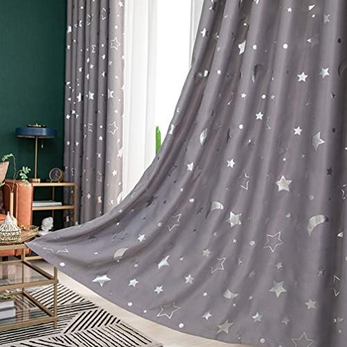 LioBo Kids Curtains Stars Alinhadas cortinas Janela Lua Curta