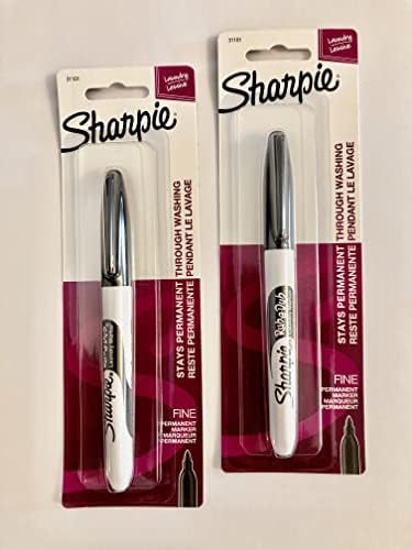 Sharpie Rub-A-Dub Marcador permanente, ponto fino, tinta preta, 1 contagem