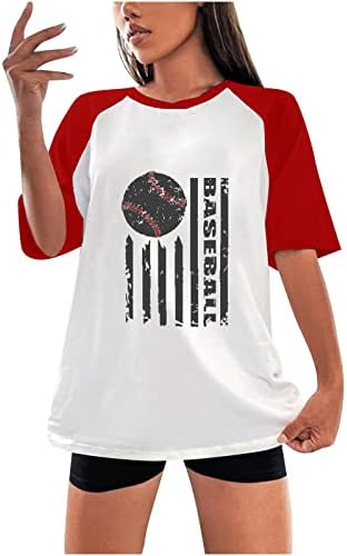 T-shirt de beisebol mrgiinri para mulheres 2023 Camisas de beisebol engraçadas de verão