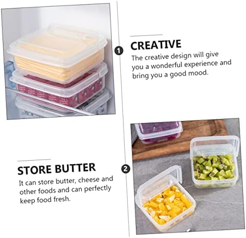 DIDISEAON 2PCS Caixa de armazenamento transparente Small Storage Recipler Deli Meat Reciprador para geladeira Prato de manteiga