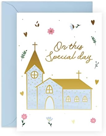 Central 23 Cards de Páscoa com envelopes - Cartões de confirmação para meninos - Cartões de batismo para meninas - 'On This Special Day' - Primeira Comunhão Cristando Presentes Cristãos - Cartão de Páscoa Religiosa