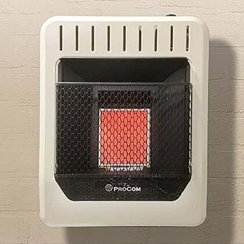 Aquecedor de placa infravermelha de infravermelho sem ventilação do ProPane Gas Propano - 10.000 BTU, Controle Manual