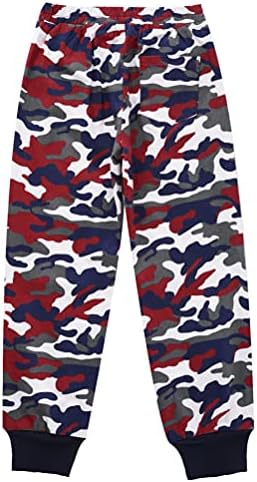 Aislor Kids Boys puxa calças de corredor camuflagem algodão calça de moletom de moletom atlético