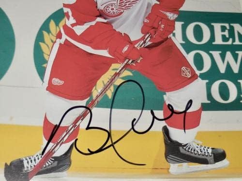 Brett Hull autografou 8x10 Foto colorida - Detroit Red Wings! - Fotos autografadas da NHL