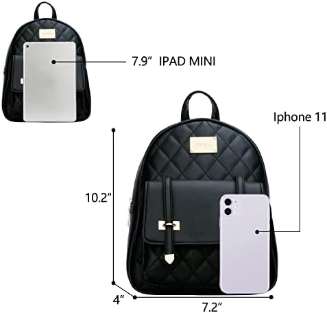 KKXIU Mulheres pequenas mochilas de mochila síntética de couro sintético Mini Livro de moda Daypack para senhoras