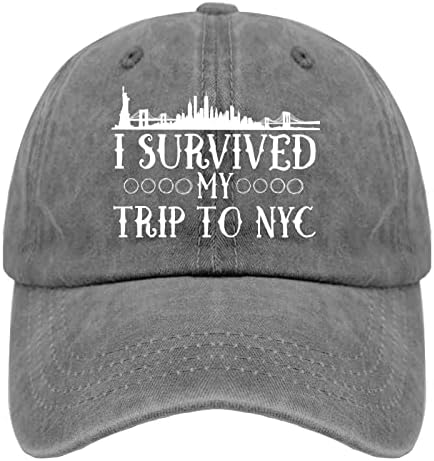 Cap ball tap ten york sports bap for mass de baixo perfil chapéu leve Eu sobrevivi à minha viagem a homens de beisebol de Nova York