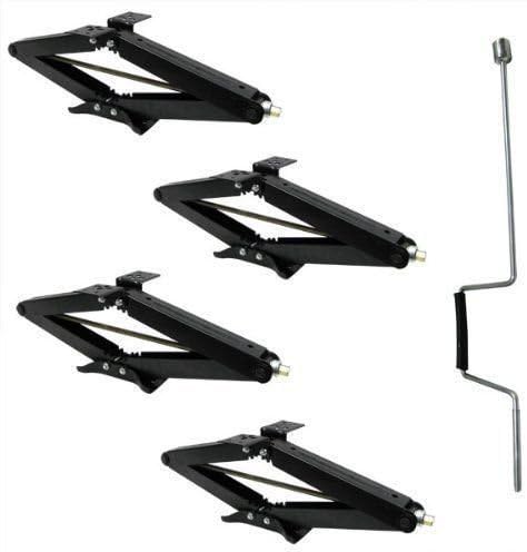 ToughGrade 7500lb Hovery Duty 24 RV Scissor Jack para trailer de campista, 4 pacote com alça