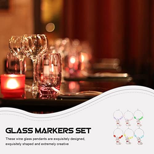 Party Wine Glass Retores de vidro de vinho Charms Marcadores Tags: 12pcs Decorativo Páscoa Bunny Drink Markers Identificador