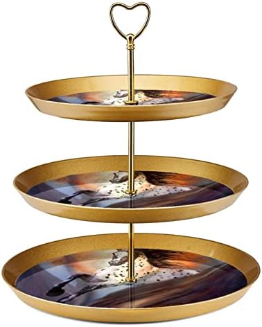 TFCOCFT Sobersert Cup Bolo Stand, decoração de mesa para celebração de festa de aniversário de casamento, padrão de animal