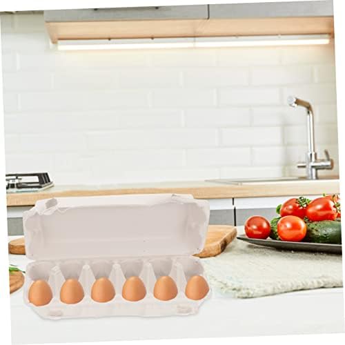 Recipientes de bandeja de ovo de polpa de cabilock para geladeira pode organizar para geladeira prato de ovo premiado 10pcs bandejas de caixa de ovo 12 ovos portador de ovos Ovos Ovos Os ovos de armazenamento