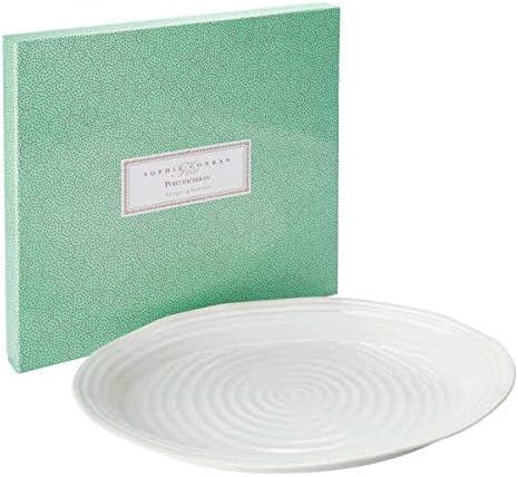 Portmeiron Sophie Conran White Oval Platter de Turquia | Bandeja grande de 20 polegadas para servir aperitivos, lanches e pizza | Feito de porcelana fina | Lava -louças e cofre de microondas