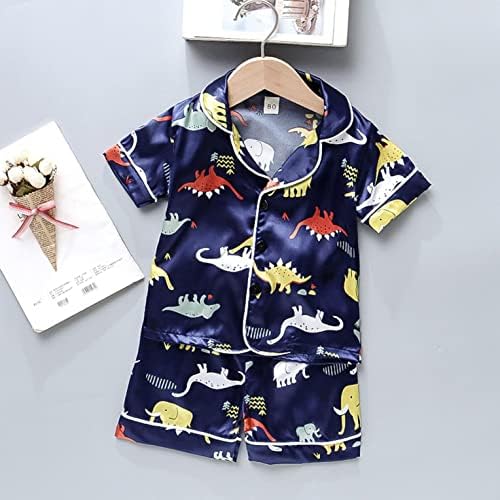 Pijama xadrez de menina roupas de menina de menino de menina de desenho animado botão de manga curta 2pcs manto de capuz de garotas