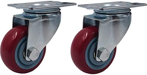 Soyen 3 polegadas Tipo médio PU Universal rodas de rodas com rolamento duplo Carga de mudo vestível 100 kg Casters