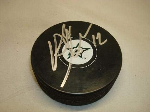 Alex Chiasson assinou o Dallas Stars Hockey Puck autografado PSA/DNA COA 1A - Pucks de NHL autografados
