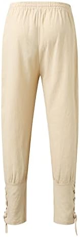 Calças miashui para homens homens moda casual solto retro tornozelo crava de renda para cima calças calças de treinamento de leis com