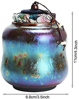 WSSC Memorial Hall Urnas de animais de estimação Ashes Cinerary Casket Ceramics ， Arcado à mão ， Glato colorido