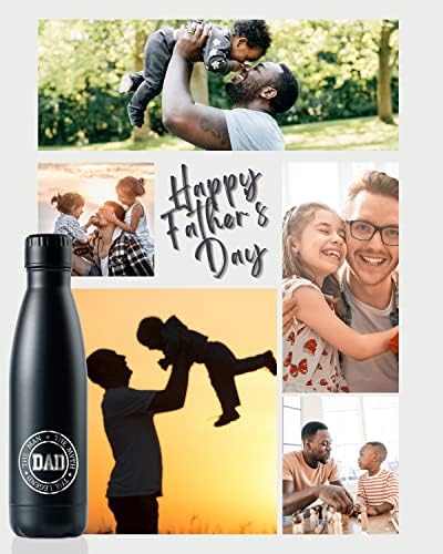 Onebttl Dad Greams Bottle, presentes do dia dos pais de filha/filho, garrafa de água em aço inoxidável isolada, xícara