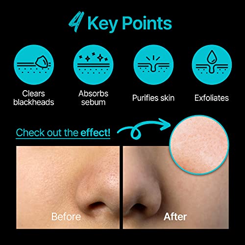 Meditime Poroso Blackhead One Shot, Máscara de removedor de cravos para mulheres e homens | Máscara de Caly para limpeza profunda