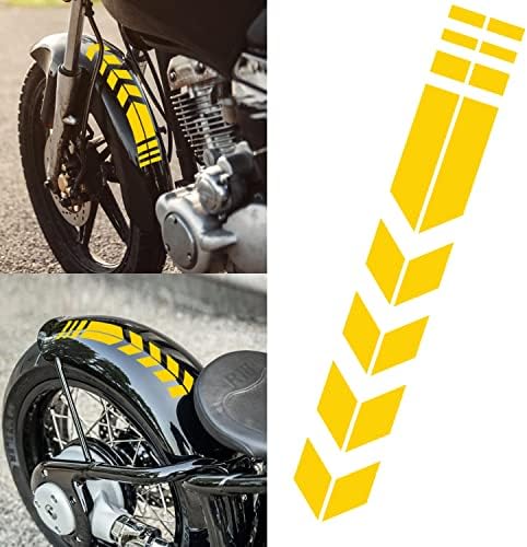 Adesivos de decalques de pára -choque dianteiro de motocicleta, adesivos refletivos de motocicleta à prova d'água, decoração de decoração Aviso de acessórios de fita refletiva