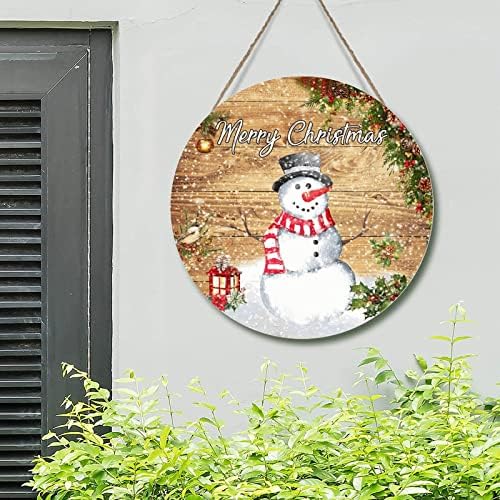 Feliz Natal do boneco de neve de neve decoração de arte de arte sinalizador vintage neve de xmas clara placa de natal