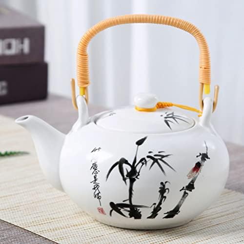 Decoração do escritório de Zerodeko porcelana Tule de chá de cerâmica chaleira vintage Tinta chinesa Pintura de chá de chá Kung Fu Bels Spider Padrão de água quente Chaleira