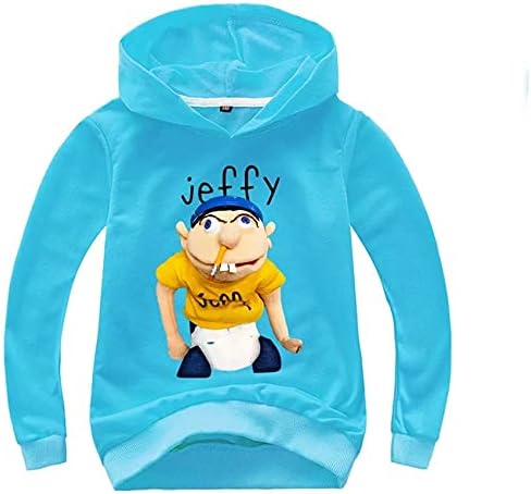 Hhooop Casual Fall Sweetshirts Jeffy Hoody Pullover de manga longa com capuz de algodão com capuz para crianças