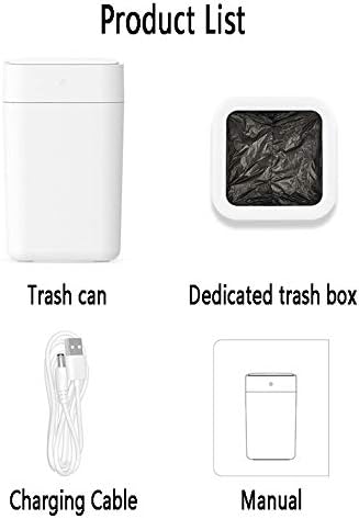 Lixo pode indução inteligente automática com tampa de tampa de cozinha criativa sala de estar higiênico banheiro de