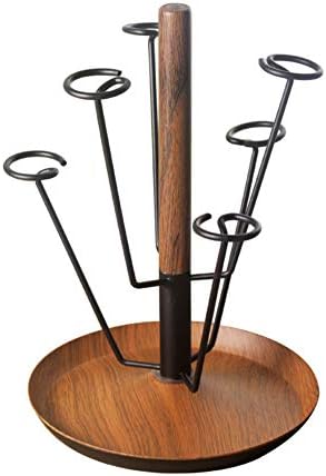 Árvore de copo de café de ferro forjado, utensílios de cozinha independentes exibem suporte de copo de caneca para bancada-19x25cm