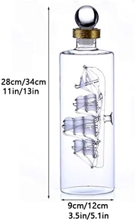 Navio em uma garrafa de uísque decantador dispensador de bebidas alcoólicas de vidro transparente de garrafa de vinhos/passeios