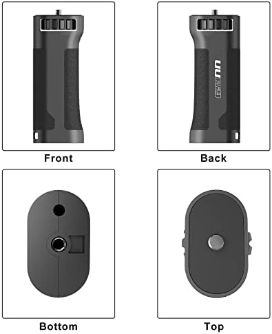 Uurig Câmera punho de alça de 1/4 para estabilizador de câmera, alça de câmera de pistola Compatível com GoPro Action