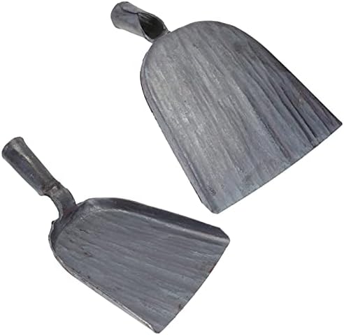 Happyyami Garden Garden Garden 2pcs Aço Cinzinha de Aço Metal Pan Pan Pan Churrasco Carvão de Aos de Aos de Aos de Aos de Pump Scoop