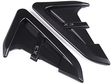 Abste Black Black Gills Decoração lateral Tampa de acabamento de ventilação Fender Air Brim 2pcs para BMW X3 G01 X4 G02