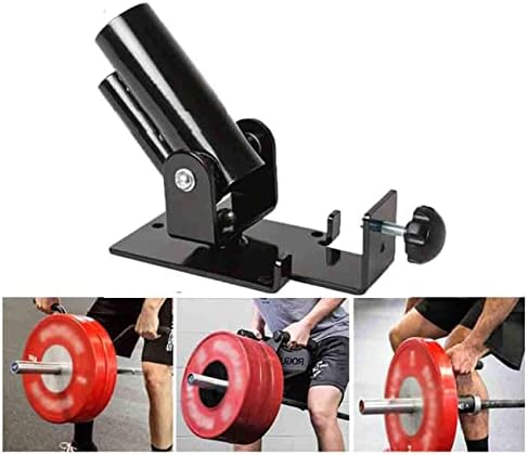 Jeekoudy Barbell T -Bar Row Plataforma Landmine Afligimento com clipe de segurança - 360 ° Giragem ， Fits 1 ”Standard