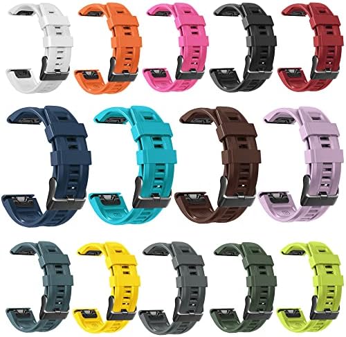 Sawidee 26 mm Silicone Redução de Silicone Relógio Strap para Garmin Fenix ​​7x 6x 5x 3hr Watch EasyFit Wrist Strap