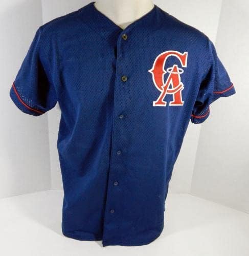 1993-96 California Angels #43 Game usou Blue Jersey Batting Practice 44 DP14466 - Jerseys MLB usada no jogo