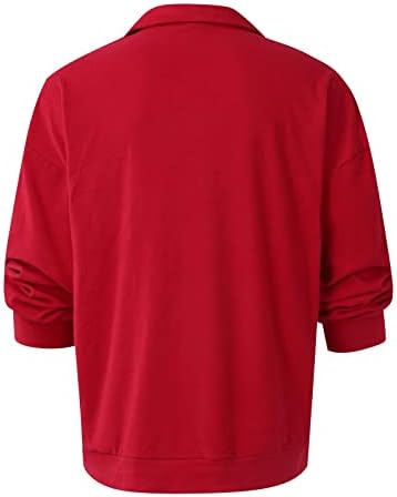 Homens de manga longa camisetas de outono de outono masculino Botão V Casual Casual camisa masculina