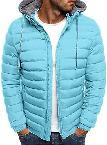 Jackets de inverno ymosrh masculino zíper de outono masculino casacos de chuva de casaco leve embalável para homens