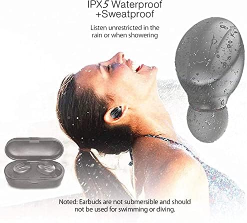 Hoseili 【2022New EditionBluetooth fones de ouvido Bluetooth 5.0 Earónos sem fio IN-Ear Microfone estéreo mini fones de ouvido