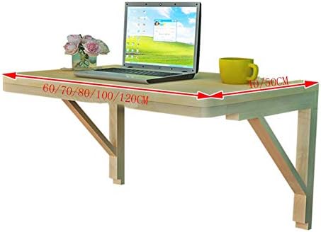 PIBM elegante prateleira de parede montada na parede Mesa flutuante mesa de laptop mesa de laptop simples de madeira maciça de