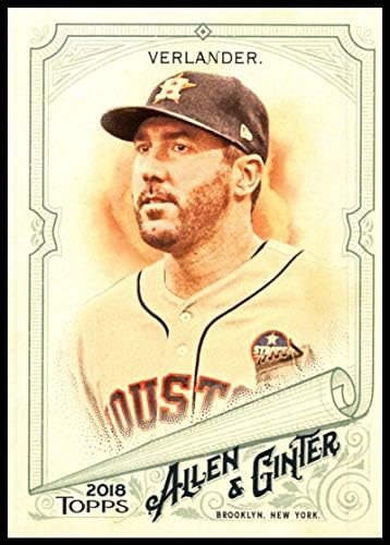 2018 Topps Allen e Ginter 275 Justin Verlander Astros Baseball Card