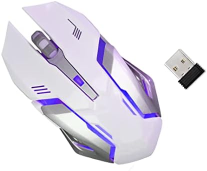 Mouse de jogos recarregável de trêsh mouse USB de ratos ópticos com silêncio clique em 3 botões ajustáveis ​​DPI 6