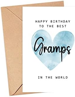 Moltdesigns Feliz aniversário para os melhores grampos do World Card - Cartão de aniversário Gramps - Cartão Gramps - Presente