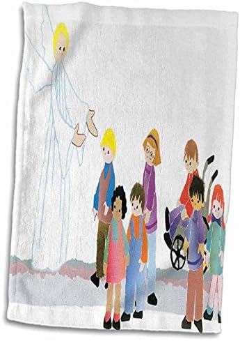 3drose florene infantil arte - anjo entre nós - toalhas