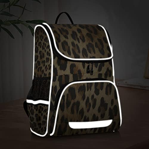 Mochila para crianças MCHIVER LEOPARD PARA MENINAS MENINAS MENINAS SACOS ESCOLAROS DE ESCOLA PARA O HIGH MECHORA DE VIAGEM LIGHTWATH