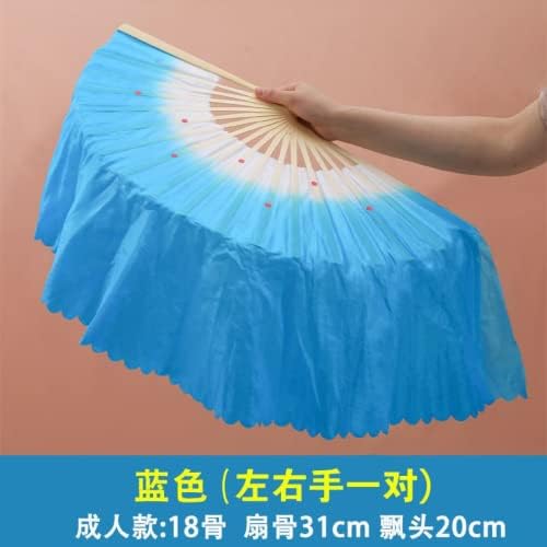 Xialon 31cm de dupla face adulta dança de dança Yangko Fan Performance Dance Fan Extended Fan