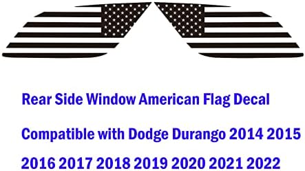 ZXIAOCHUN LATE TRASEIRA AMANELA AMERICANO Decalque de bandeira se encaixa Dodge Durango 2014-2022 2023 Janela lateral pré-corput USA SPAND Vinil adesivo
