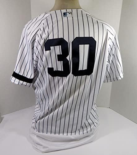 2019 New York Yankees Edwin Encarnacion #30 Game usou White Jersey 150 P Band 7 - jogo usado MLB Jerseys