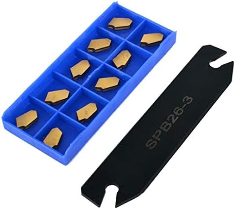 Owleen spb26-3 ranhura de despedida portador de ferramentas de lâmina de corte 26mm + 10pcs -3 sp300 cutter de ouro inserções de giro