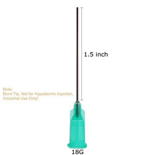 Pacote de 10 x 10 ml seringas industriais com 18g x 1-1/2 de preenchimento de ponta contundente e tampa de plástico